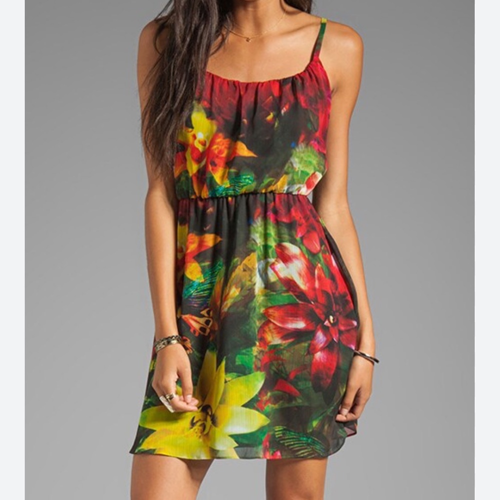 Alice + Olivia Multicolor Floral Mini Dress
